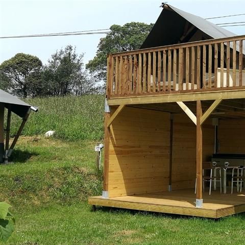 Tent van canvas en hout 2 personen - SAFARI LUXURY Zonder sanitair