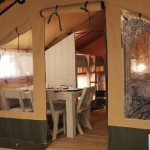 Tente en toile et en bois 4 personnes - SAFARI LUXE Sans Sanitaires