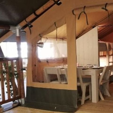 Tente en toile et en bois 4 personnes - SAFARI LUXE Sans Sanitaires