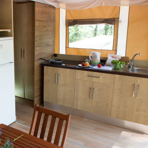 TIENDA DE LONA Y MADERA 5 personas - Lodgetent Deluxe