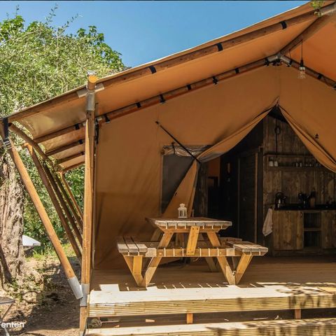 Canvas and wooden tent 4 persons - Safari Tenten