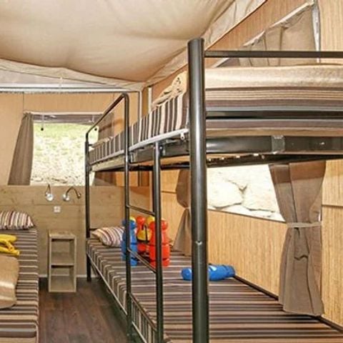 Canvas and wooden tent 5 persons - Super Lodge Tent | 2 Bedrooms | 4/5 Pers. | 1 Bathroom