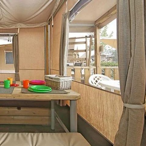 TENTE TOILE ET BOIS 5 personnes - Tente Super Lodge | 2 Ch. | 4/5 Pers. | 1 SDB