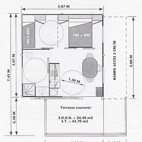 CHALET 3 personnes - PMR