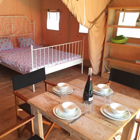 SafariZelt 6 Personen - Wohnzelt auz holz 6 personen