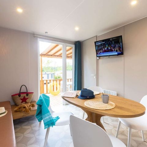 MOBILHOME 4 personnes - Cottage 33m² Confort - 2 chambres + Terrasse semi-couverte + TV + 2SDB + Vue Lac 4 pers