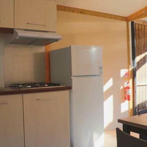 CHALET 4 personnes - Chalet Bord de Lac 28m² Confort - 2 chambres + Terrasse intégrée + TV 4 pers