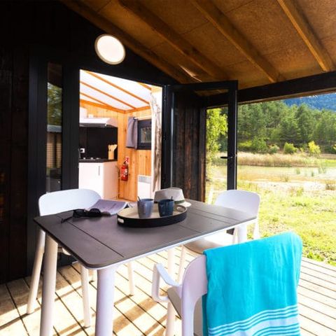 CHALET 2 persone - La capanna del pescatore 21 m² Comfort - 1 camera da letto + TV + in riva al lago 2 persone