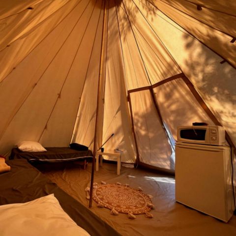 Tenda in tela e legno 4 persone - Tepee dell'Indiana