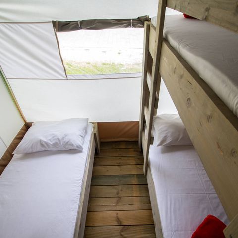 Canvas and wooden tent 5 persons - Luxury safari tent