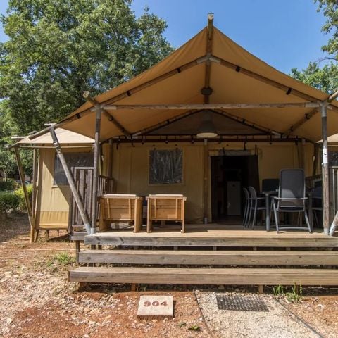 Canvas and wooden tent 6 persons - Lodge Premium XL tent