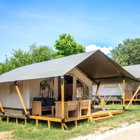 TENDA IN TELA E LEGNO 4 persone - Zelena Laguna - Tenda Safari Comfort