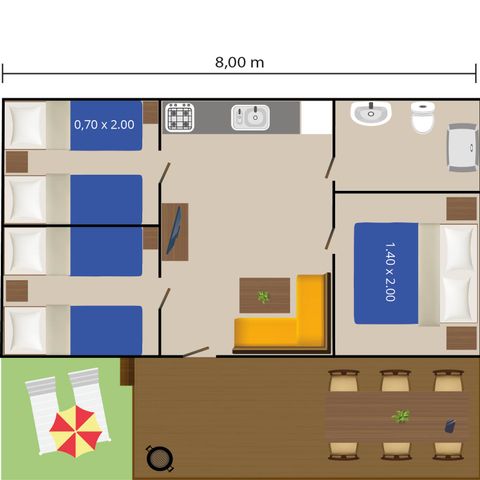 MOBILHOME 4 personas - Zelena Laguna - Mobil home Capri