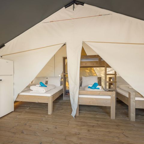 CANVAS AND WOOD TENT 4 people - Safari tent Comfort + air conditioning