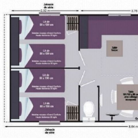 Casa mobile 6 persone - MH3 CONFORT+ 32m2