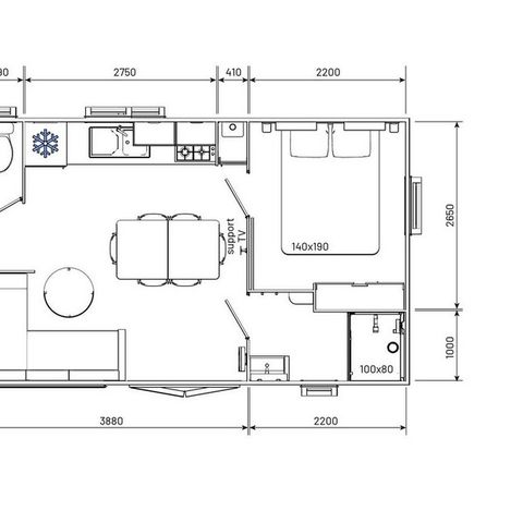 Casa mobile 6 persone - Premium 35m² 3ch