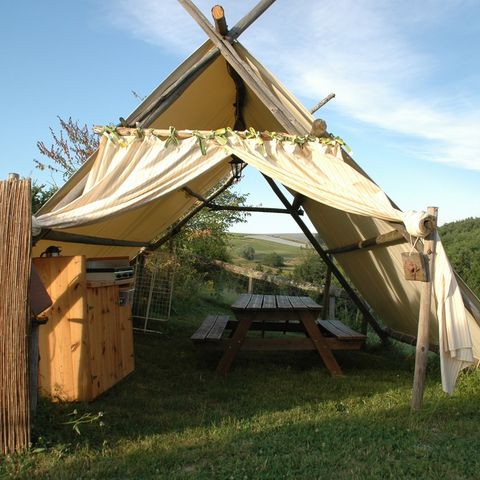 TENDA IN TELA E LEGNO 5 persone - tenda militare rivisitata