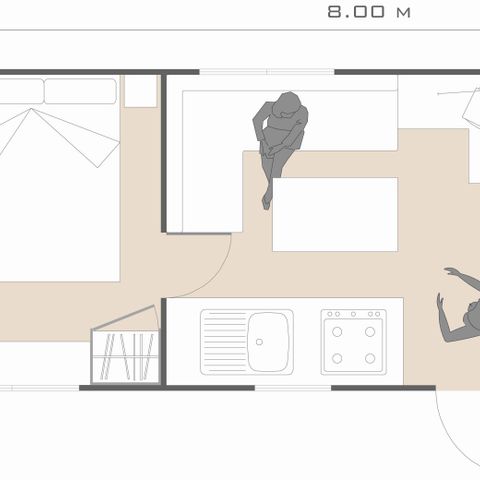 MOBILHOME 5 personas - OLEANDRI TRILO