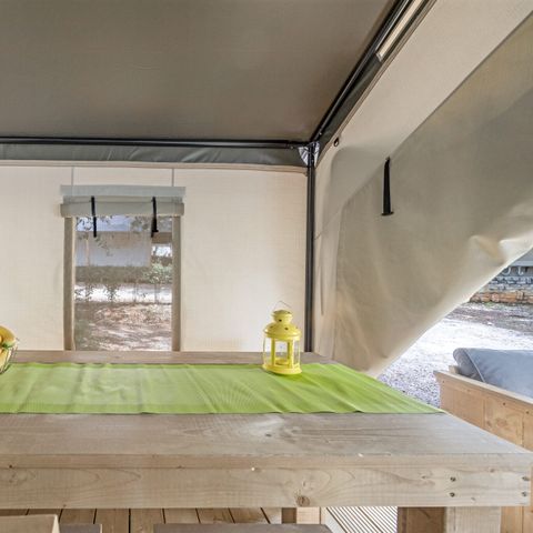 Canvas and wooden tent 5 persons - Safari tent Comfort