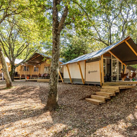 Canvas and wooden tent 5 persons - Safari tent Bella Vista + airco (5P)