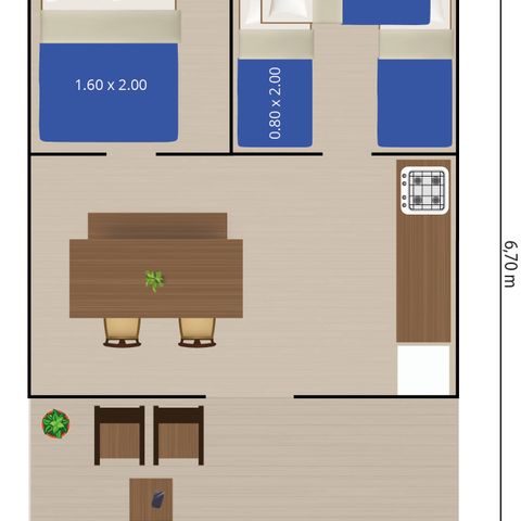 SafariZelt 5 Personen - Safarizelt Bella Vista + Klima (5P)