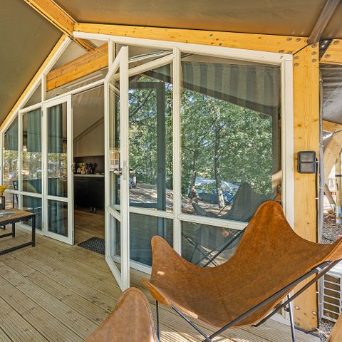 TENTE TOILE ET BOIS 5 personnes - Porto Sole - Tente Safari Bella Vista + air conditionné (5P)