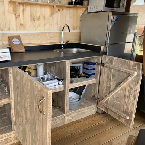 SafariZelt 4 Personen - Safarizelt + Sanitär + Klima (6P) 