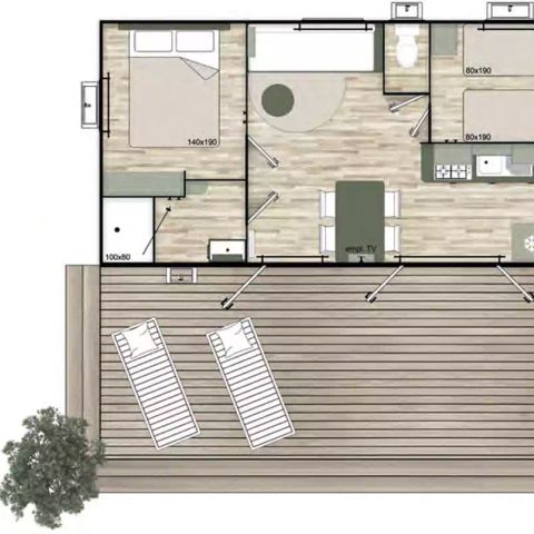 Mobile home 4 persons - Marenostrum