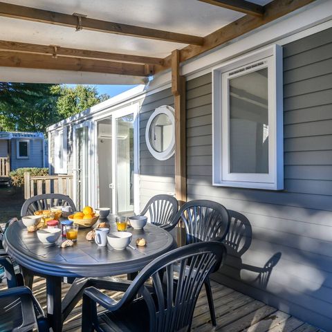 Mobilheim 6 Personen - Classic | 3 Schlafz. | 6 Pers. | Erhöhte Terrasse