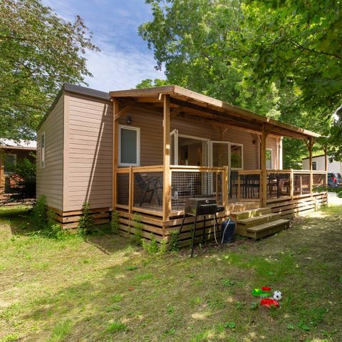 Mobilheim 6 Personen - Comfort | 3 Schlafz. | 6 Pers. | Erhöhte Terrasse | Klimaanlage