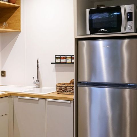 Stacaravan 6 personen - Mobile-home | Comfort XL | 3 slaapkamers | 6 pers | Verhoogd terras | Airconditioning | TV