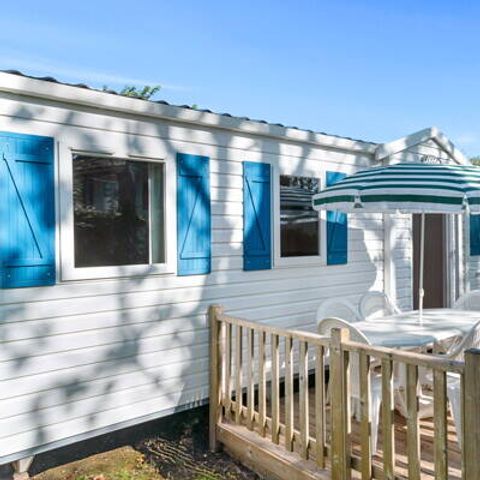 Mobile home 4 persons - Mobile-home | Comfort | 2 Bedrooms | 4 Pers | Uncovered raised terrace | 2 bathrooms | Air conditioning | TV