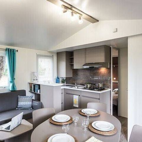 Mobile home 6 persons - Mobile-home | Comfort | 3 Bedrooms | 6 People | Uncovered raised terrace | 1 Bathroom | Air conditioning | TV