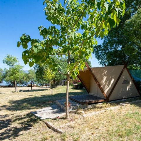 Canvas and wooden tent 2 persons - Nateko, without sanitary facilities