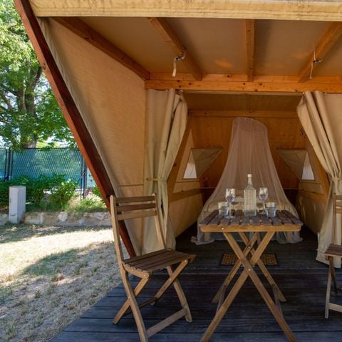 Tenda in tela e legno 2 persone - Nateko, senza servizi igienici