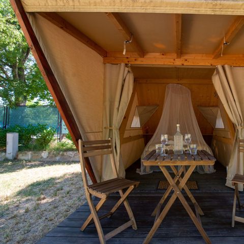 Tent van canvas en hout 2 personen - Nateko, zonder sanitair