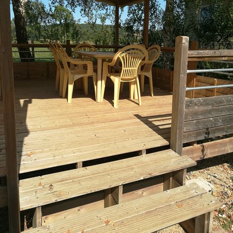 Mobilheim 6 Personen - überdachte Terrasse 4/6pers