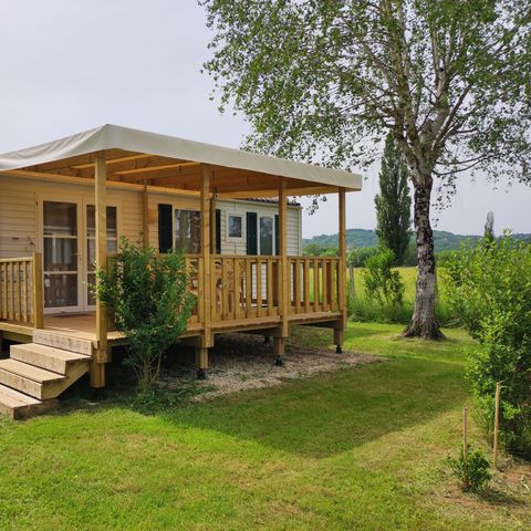 Mobilheim 6 Personen - überdachte Terrasse 4/6pers