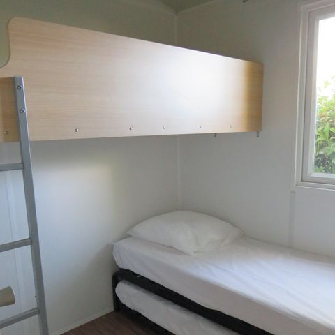 Mobilheim 5 Personen - TITHOME-Hütte ( TERRASSE BACHE ) ohne Sanitäranlagen Etagenbett