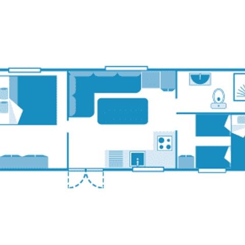 Stacaravan 5 personen - Cottage 5p 2ch ** (in het Frans)
