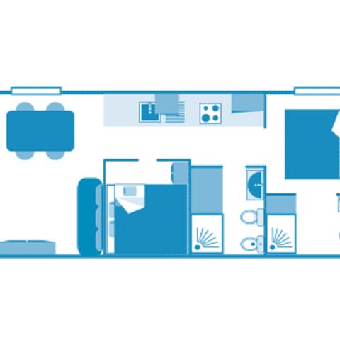 Mobilheim 5 Personen - Cottage Deluxe 5p 2ch 2sdb ****