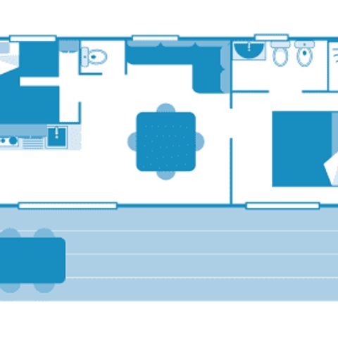 Mobile home 5 persons - Cottage superieur 5p 2ch ***