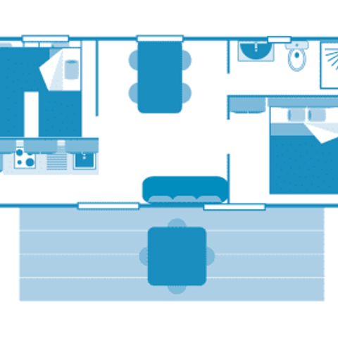 Mobile home 5 persons - Cottage 5p 2ch ***