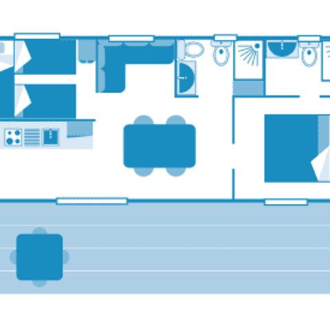 MOBILE HOME 5 people - Cottage superieur 5p 2ch 2sdb ****