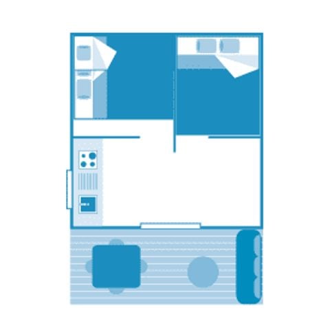 MOBILHOME 5 personnes - Tente Kenya + 5p 2ch **