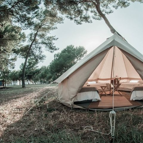 Tenda in tela e legno 4 persone - Campeggio 4 persone
