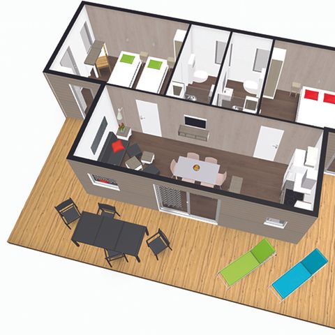 CASA MOBILE 4 persone - Cottage con 2 camere da letto