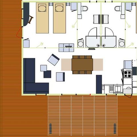 MOBILHOME 6 personnes - Cottage 3 chambres