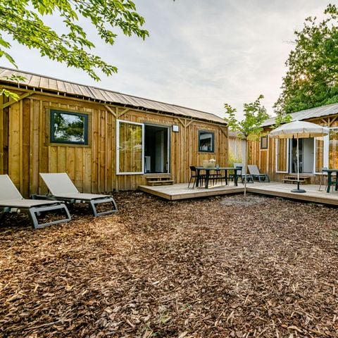 Mobilheim 10 Personen - TWIN-Hütte 6 Zimmer 10 Personen Klimatisiert + TV