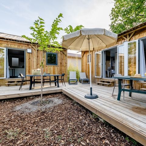 MOBILHOME 10 personnes - Cabane TWIN 6 Pièces 10 Personnes Climatisé + TV